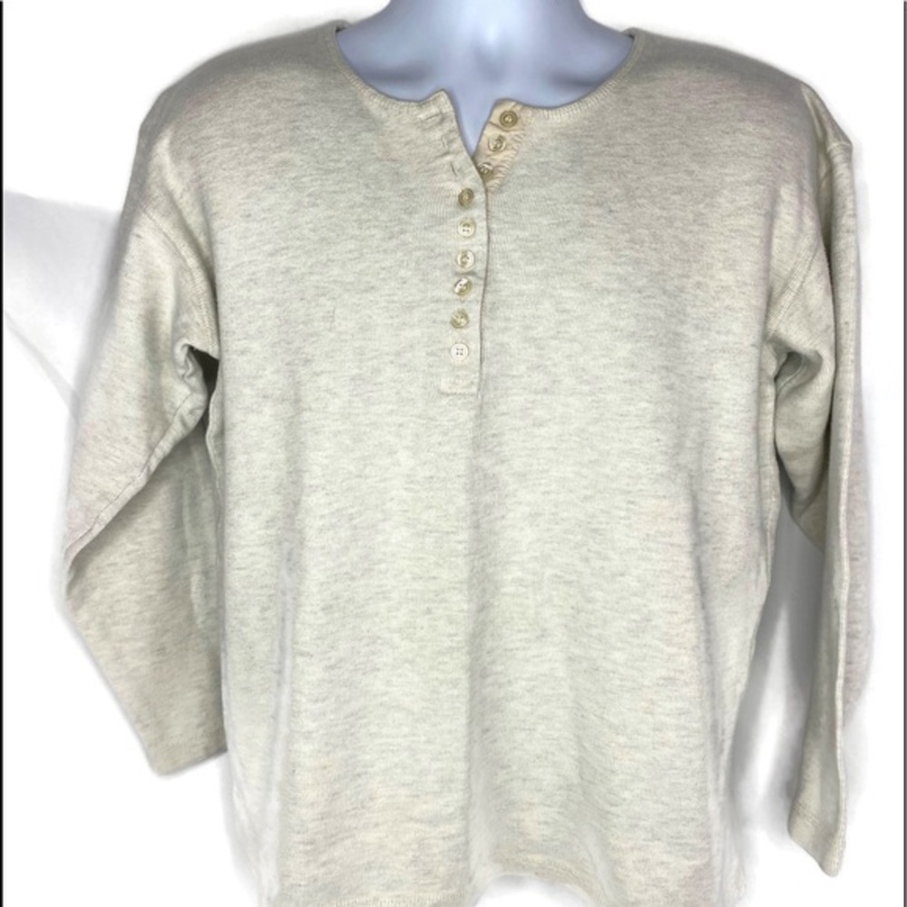 AEO Heavy Cotton Oatmeal Long Sleeve Shirt…